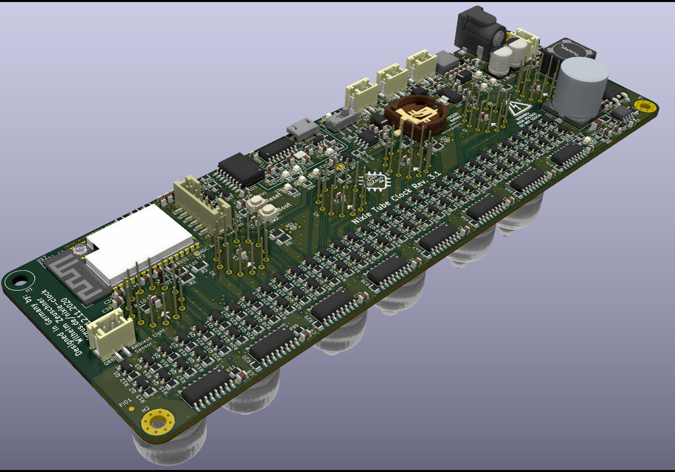 Nixie_Tube_Clock_KiCAD_Rev3-6tubes-side